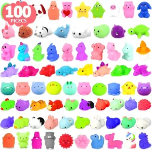 Party Favors for Kids$ Bulk Sensory Toys$ Treasure Box amaze starling spaceship handy newborn Toys for Classroom Prizes$ Pinata Filler$ Birthday$Goodie Bag 100 Pcs Mochi Squishy Toys$Easter Basket Stuffers/Fillers$ Mini Fidget 
