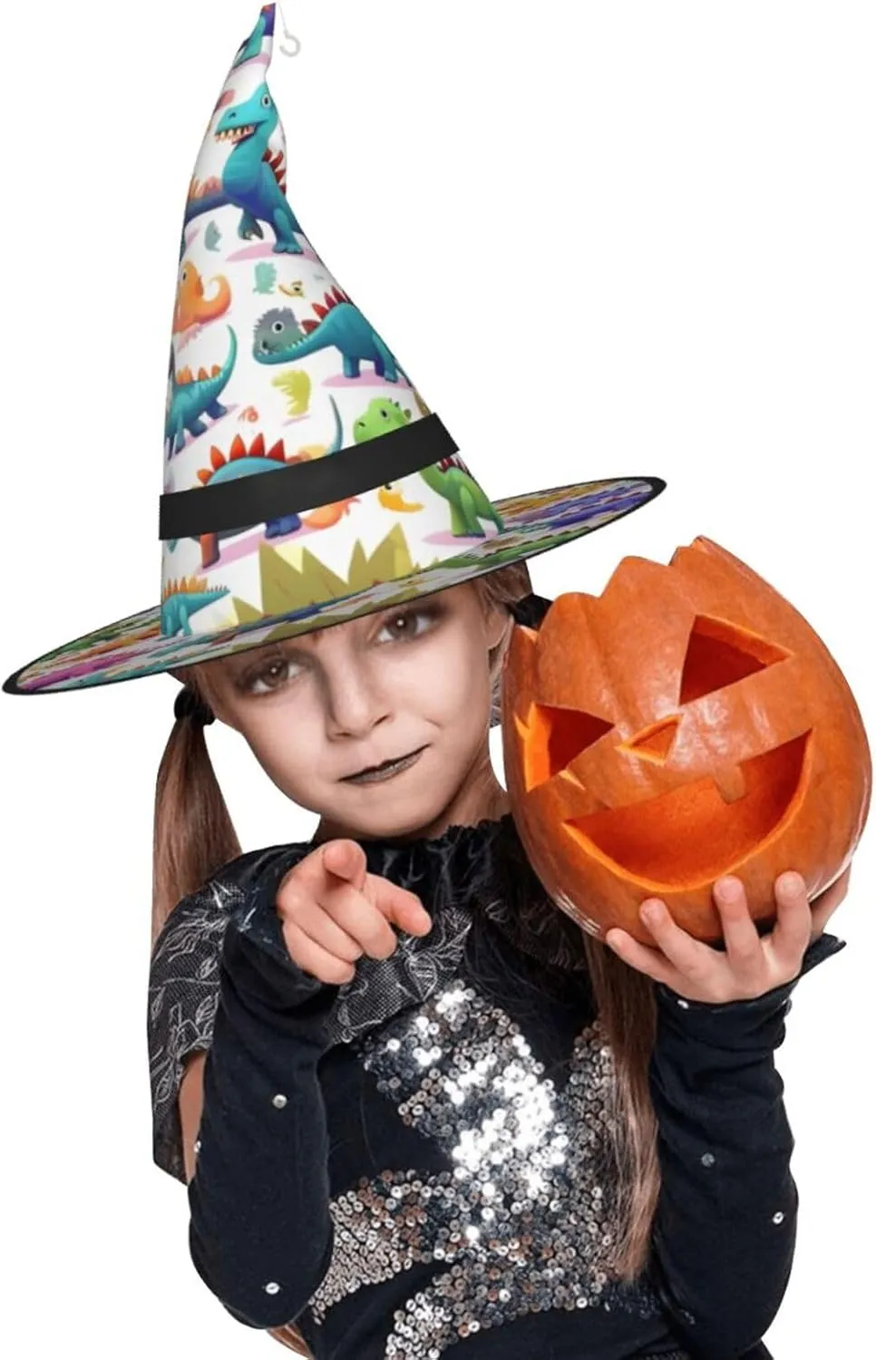 Party Holiday Decoration Octopus heading classicism Purple Halloween Witch Hat, Witch Costume Accessory For Halloween Cosplay 