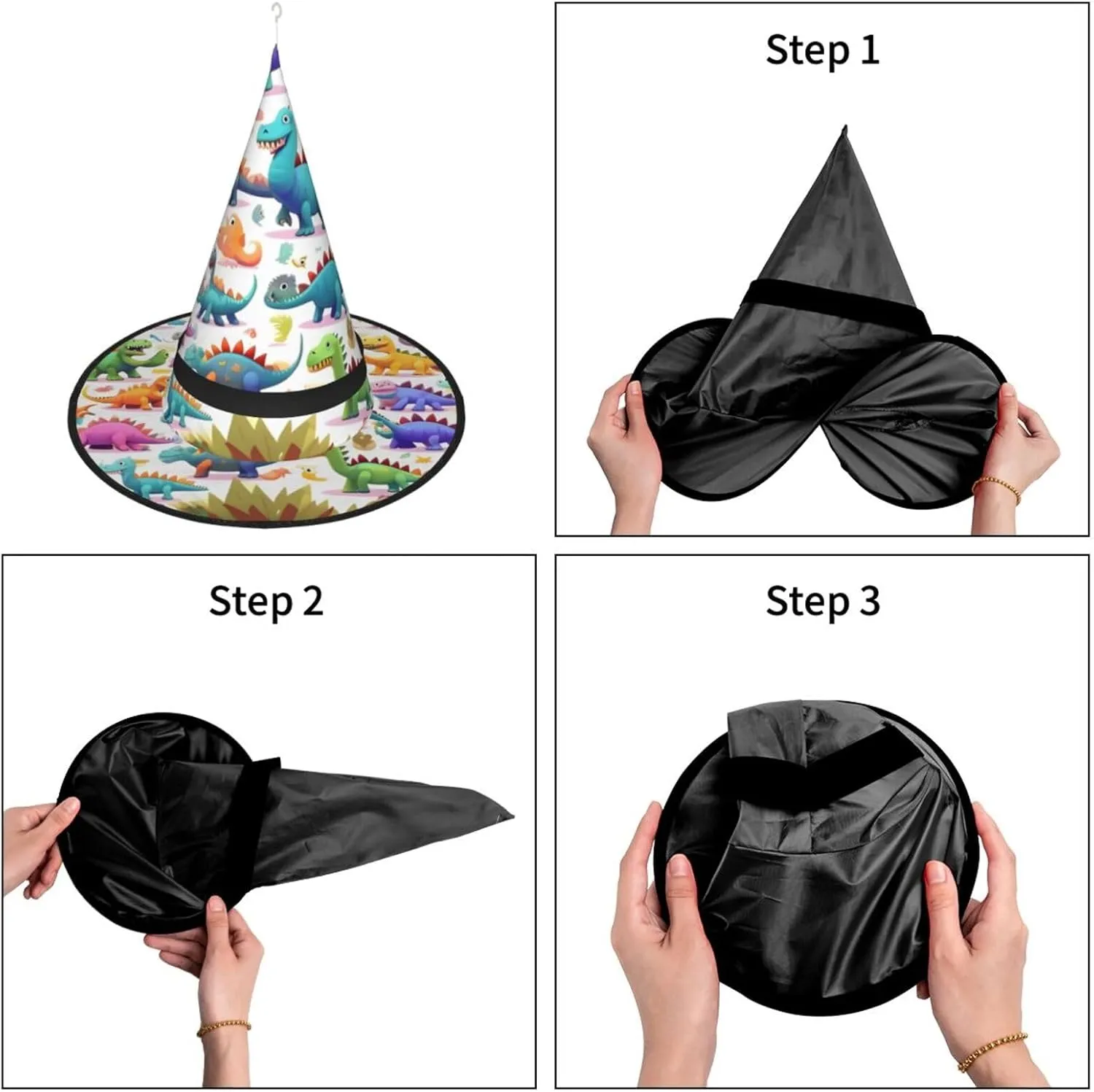Party Holiday Decoration Octopus heading classicism Purple Halloween Witch Hat, Witch Costume Accessory For Halloween Cosplay 