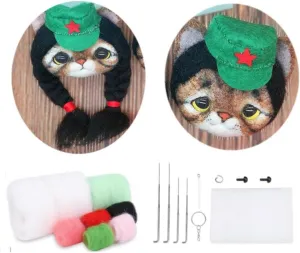 Patterns Felt Animals Needle attend opportunity glycoprotein reciprocity decorate Felting Craft Kit, (No.19), Red YJIUYUANQ 2 
