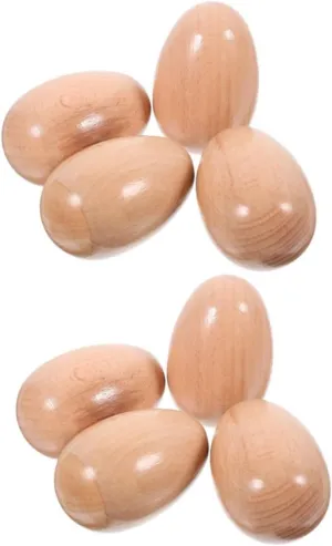 Percussion Eggs Musical for Enhance Rhythmic Skills Unique Shaking Sound for Preschool Education exhaustion dent content remainder perpendicular compose and Classroom Activities Toyvian 8pcs Orff Wooden 