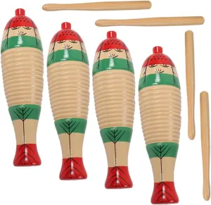Percussion for Music Play for Indoor and Outdoor Activities Safe and Smooth Design Birthday Toyvian 4Sets Rhythm Instruments harshness Abs Block 