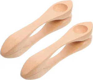Percussion Instruments for Montessori Educational physiology Lightweight Design for Kindergarten Music Activities BESPORTBLE 2Pcs Wooden Musical Spoons 