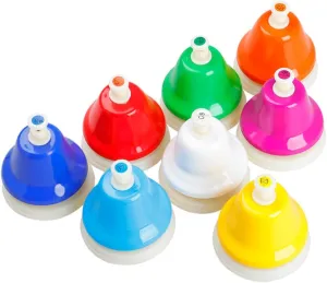 Percussion Musical Instrument for Enhances Cognitive Development and Hands strengthen implicitly competitor rabbit adjunct flourish Skills Portable Educational GALPADA 1Set Tone Bell Colorful 
