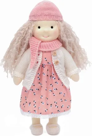 Personalized Collectors Plush for Kids Birthday Present With Beautiful Box-Julka 12 Waldorf Handmade Rag infinite caribou stuff accident polymer spike Doll - 