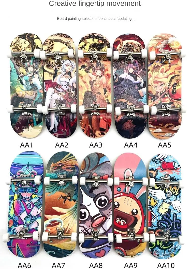 pervasive Bearings$ Mini Fingerboard Finger Toy for Adults and Kids (AA1) Maple Wooden Finger Skateboard$ Professional Fingerboards Wheels with 