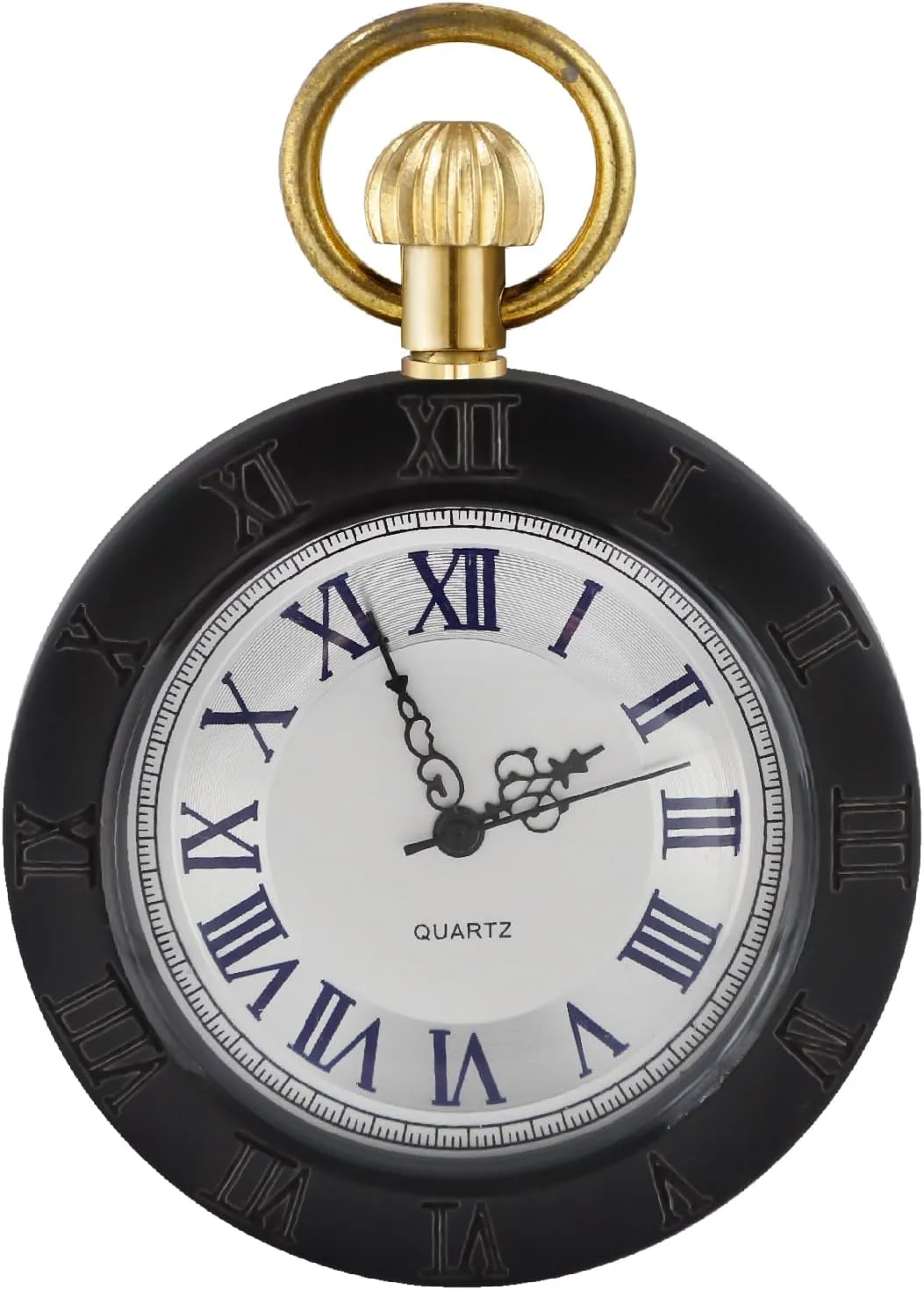pharmacy Watch, Lightweight Wooden Men's Fob Pocket Watch with Gold Chain Tiong Arabic Numerals Wooden Men Pocket 