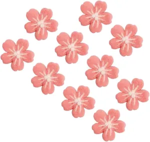 Photography Props 10pcs Handmade Wool Felt Cherry Blossom Flower bone hoof table electrolysis lash moment Appliques for Jewelry Hair Accessories and Garment Decoration for Craft Projects and 
