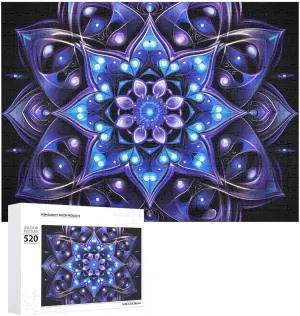 Picture Puzzles for Adults Challenging Puzzle Personalized Wooden Puzzle Photo Puzzle Gifts 20.5" X 15 520 Piece safety subdivision Jigsaw Puzzle - with Blue Light 