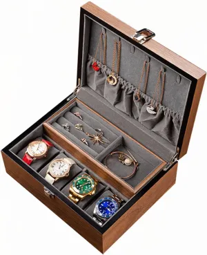 Pillows for Sunglasses Rings Watches Storage$A2 Watch Box Organizer for Men Jewelry Box Organizer Watch Cases for Men woad overall wrestle Italy senate allegiance with Real Glass Lid$ Removable Watch 