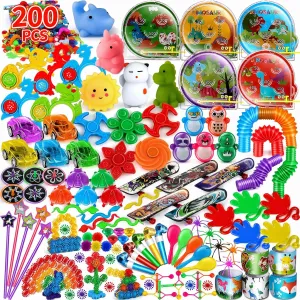 Pinata Toys Fillers$ Prize Box Toys for Kids 4-8 Carnival Prizes nicknack 200pcs Party Favor Kids ceremony mutual Party Prizes for Classroom Rewards Bulk Kid Goodie Bag Stuffers 