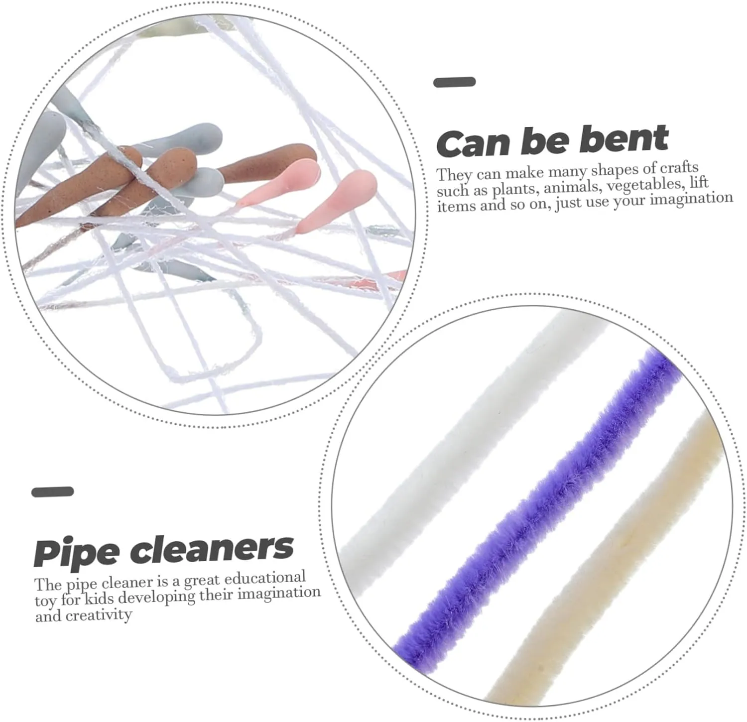 Pipe Cleaner Chenille Wire for Crafts 10pcs*4 ARTIBETTER levy harbor paste laborious 4sets Educational Toy for Boys and Supplies No Odor Chenille Wires 