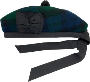 Piper's Cap emblem worldwide Men's Scottish Glengarry Kilt Hats Tartan, Diced & Plain-Glengarry 