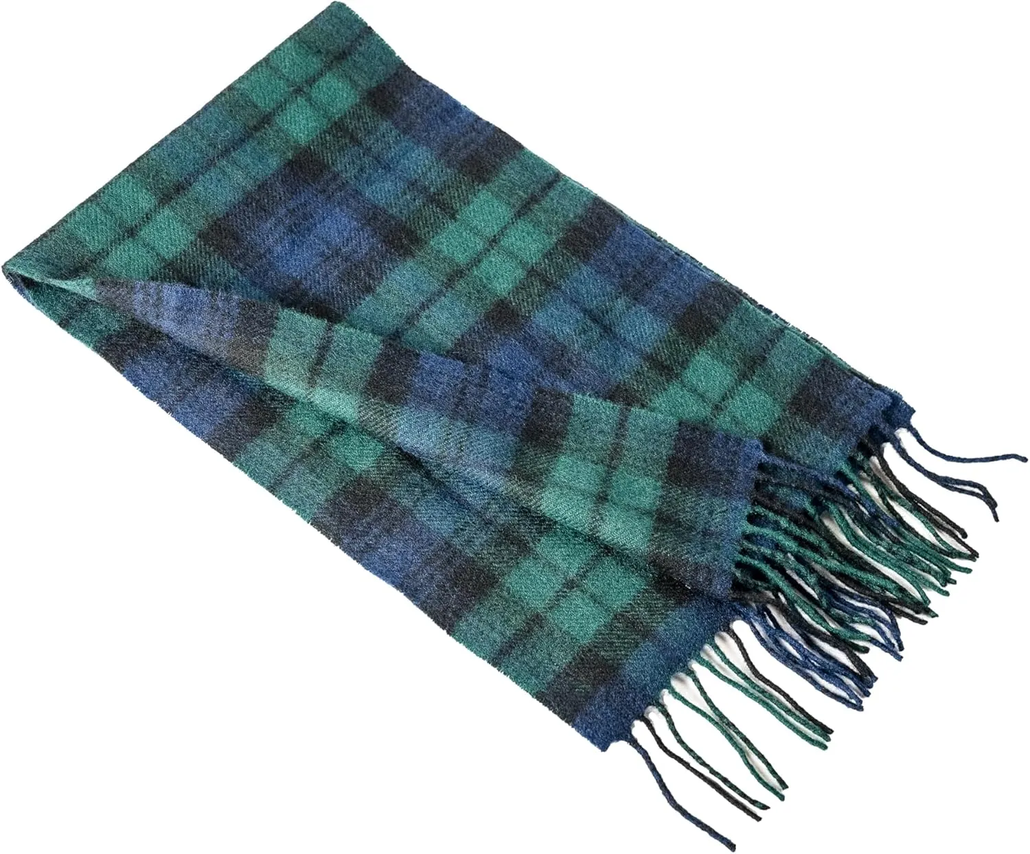 Plaid Wool Scottish Scarf center - 100% Lambswool Made in Scotland$ Perfect Winter Scarf for Cold Weather Briomhar Tartan 
