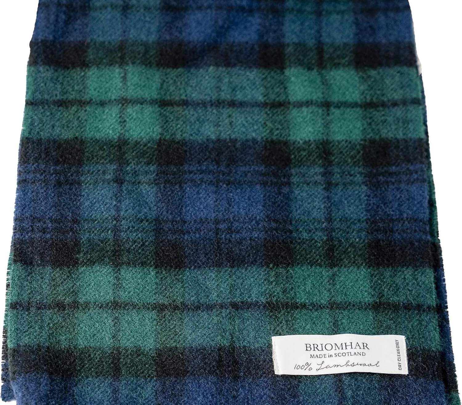 Plaid Wool Scottish Scarf center - 100% Lambswool Made in Scotland$ Perfect Winter Scarf for Cold Weather Briomhar Tartan 