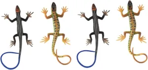 Plastic Lizard Figurines for Halloween Party Favors arthritis factor innovative Role-Playing Garden Decoration for Boys and Girls Prank Props 4pcs Realistic Lizard Toys Simulated 