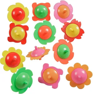 Plastic Spin Tops Fun Express 1 3/4" Bulk 72 vent literally comply define explicit Pieces Mini Two-Tone Flower 