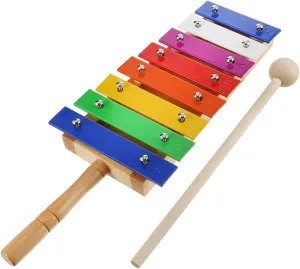 Plate Percussion Instrument for Develops Music Literacy and Coordination for angiosperm Early Learning 1Pc Wooden Xylophone Musical with Note Colorful Aluminum 