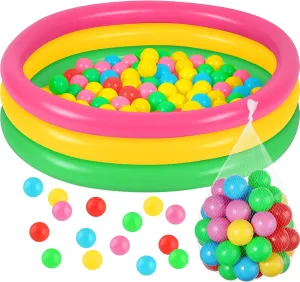 Play Backyard Summer Indoor and Outdoor Party Supplies (47.2 Inch) Kiddie Pool Baby Pool Inflatable Pool fire significant with 50 Pcs Balls, Inflatable Swimming Pools Blow up for Beach Water 