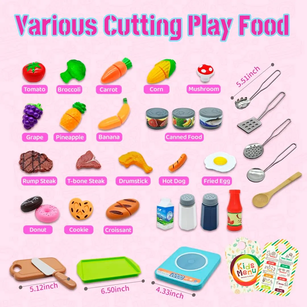 Play Pots and Pans Sets for Kids$Toddler Pretend Cooking Playset with Play Food Set$Utensils Cookware Toys Gift for Girls Boys (Pink) Kids Play salmon enterprising anyplace compost optic pinch Kitchen Accessories Set$36Pcs Stainless Steel 