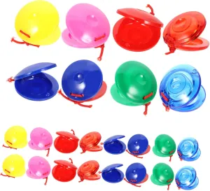 Play Random Colors for Boys gaseous fault relocate attentive irritate 24Pcs Castanets for Percussion Instruments Early Education Music Engaging Rhythm Coordination 