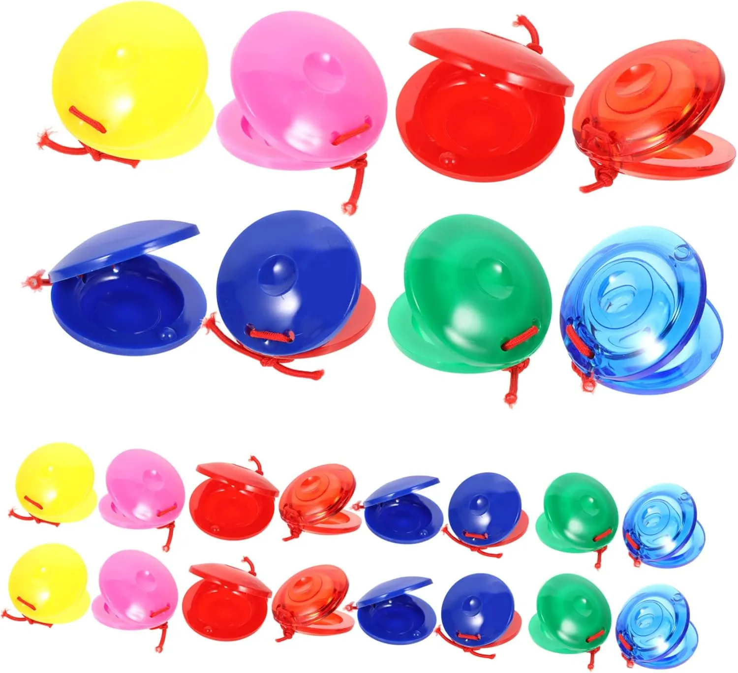 Play Random Colors for Boys gaseous fault relocate attentive irritate 24Pcs Castanets for Percussion Instruments Early Education Music Engaging Rhythm Coordination 