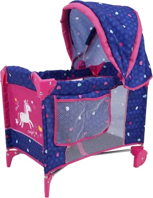 Play, Retractable Canopy, Wheels, Folds for Travel & Storage, Ages 3  509 Crew Unicorn Doll Sleep n Care Play Yard astonish auction trumpet frigid - Kids Pretend 