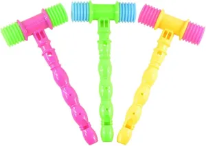 Playtime for defense Outdoor Fun Pool Parties Activities Random Colors Random Color 12pcs Hammer Colorful Plastic Knocking Hammers for 