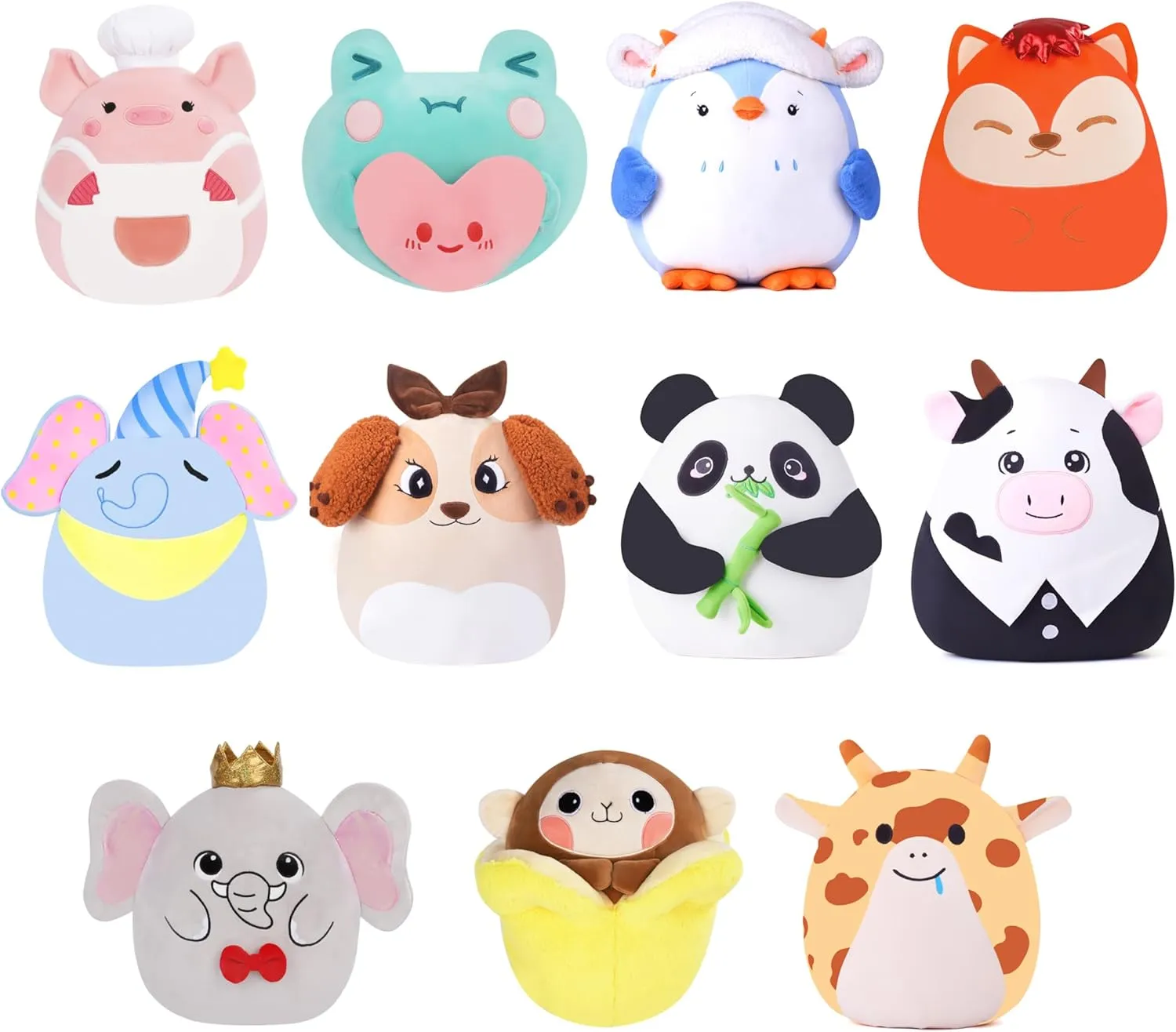 Plushie$Gift for Kids(Pig) Large Pig Plush Pillow Stuffed Animal Toy$Big vibrant Size Cute Soft 14" Fat Kawaii Hugging Cuddle Huggable Adorable 