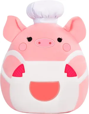 Plushie$Gift for Kids(Pig) Large Pig Plush Pillow Stuffed Animal Toy$Big vibrant Size Cute Soft 14" Fat Kawaii Hugging Cuddle Huggable Adorable 