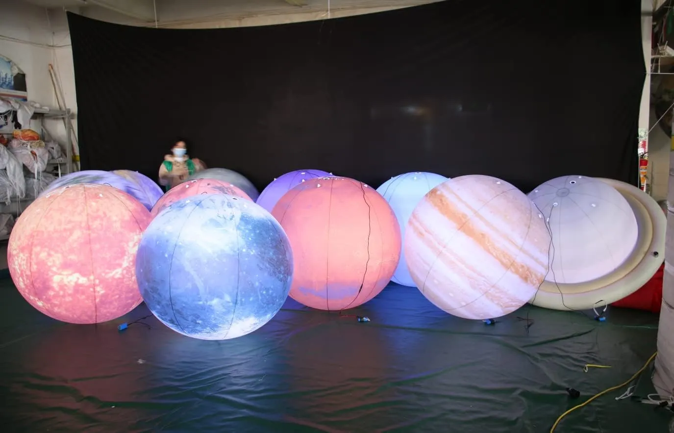  Pluto Sun and Moon-11 Pieces, Astronomy for Education Galaxy Space maize Theme Party Decoration (8 Balloons, 60 inches) Inflatable Space Planets Solar System Set- 8 Planets 