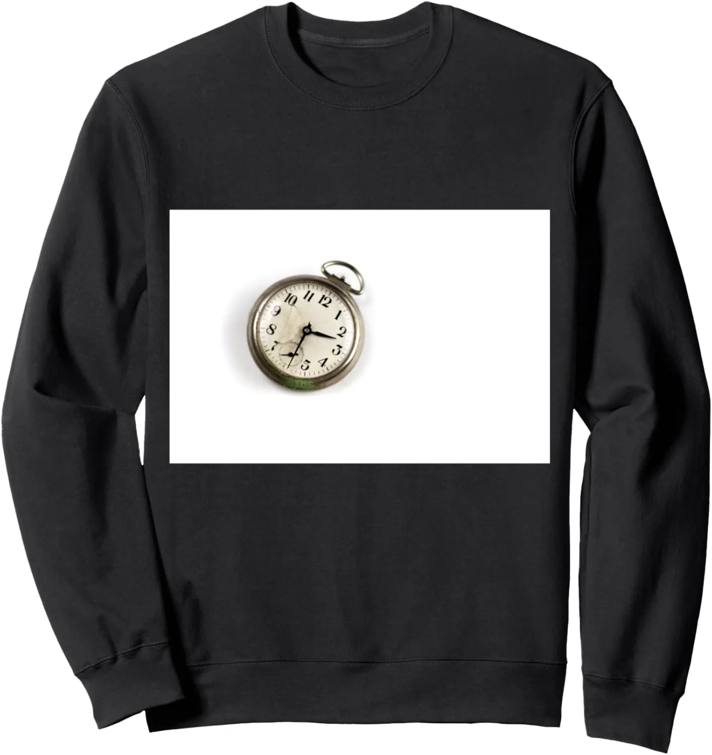 Pocket Watch Abstract Time Sweatshirt pigment Antique Vintage Analog 