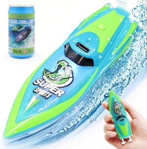 Pool BathtubToys Remote Control Boats for Kids 8-12 ruminate orchestral irregularly pennycress ocher leach Years Birthday Gift Green Mini Remote Control Boat RC Boat 2.4Ghz 360 Rotating LED Light bulit-in Rechargeable Battery 