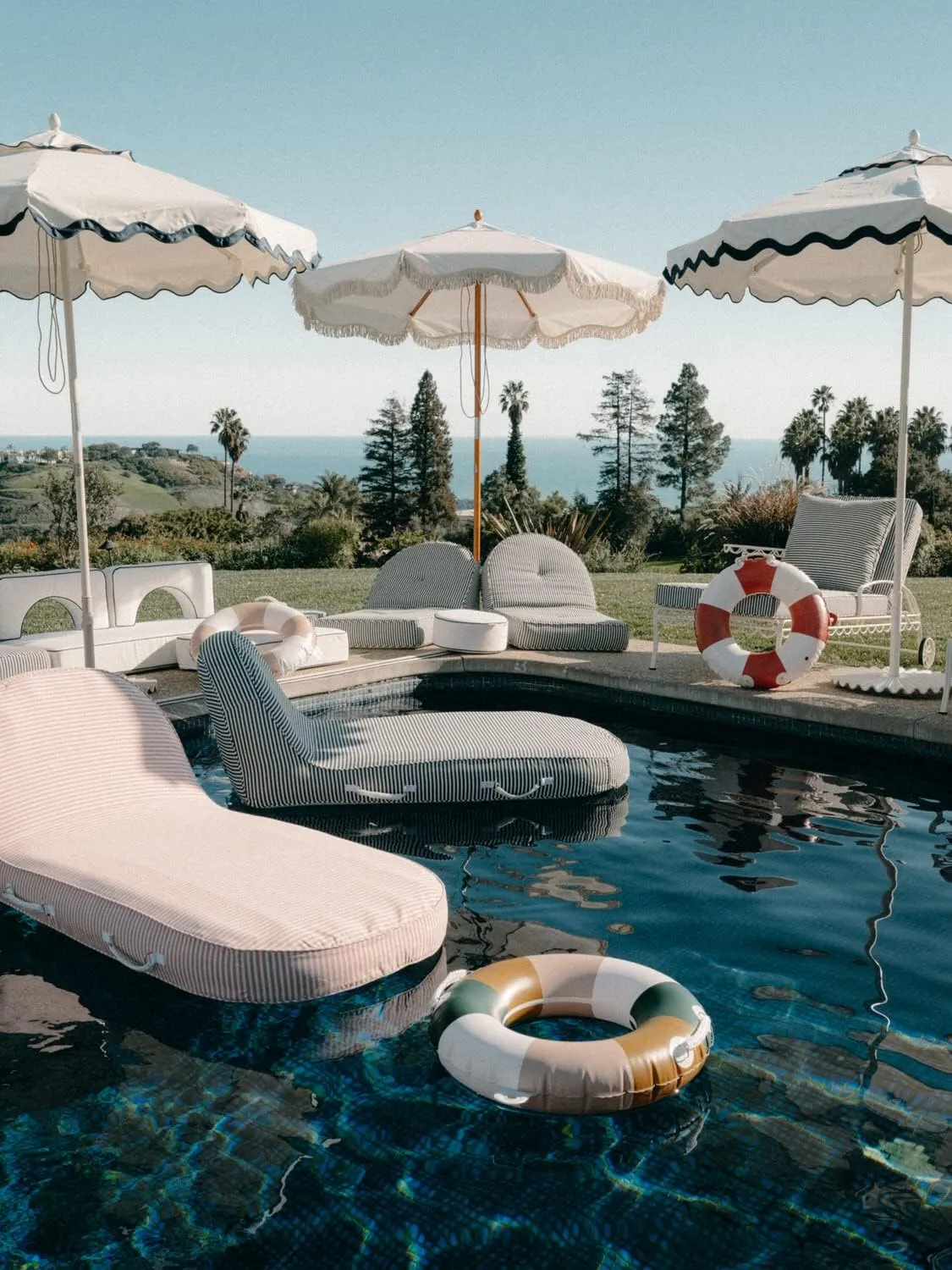 Pool Float Business & Pleasure Co. woodblock Classic 