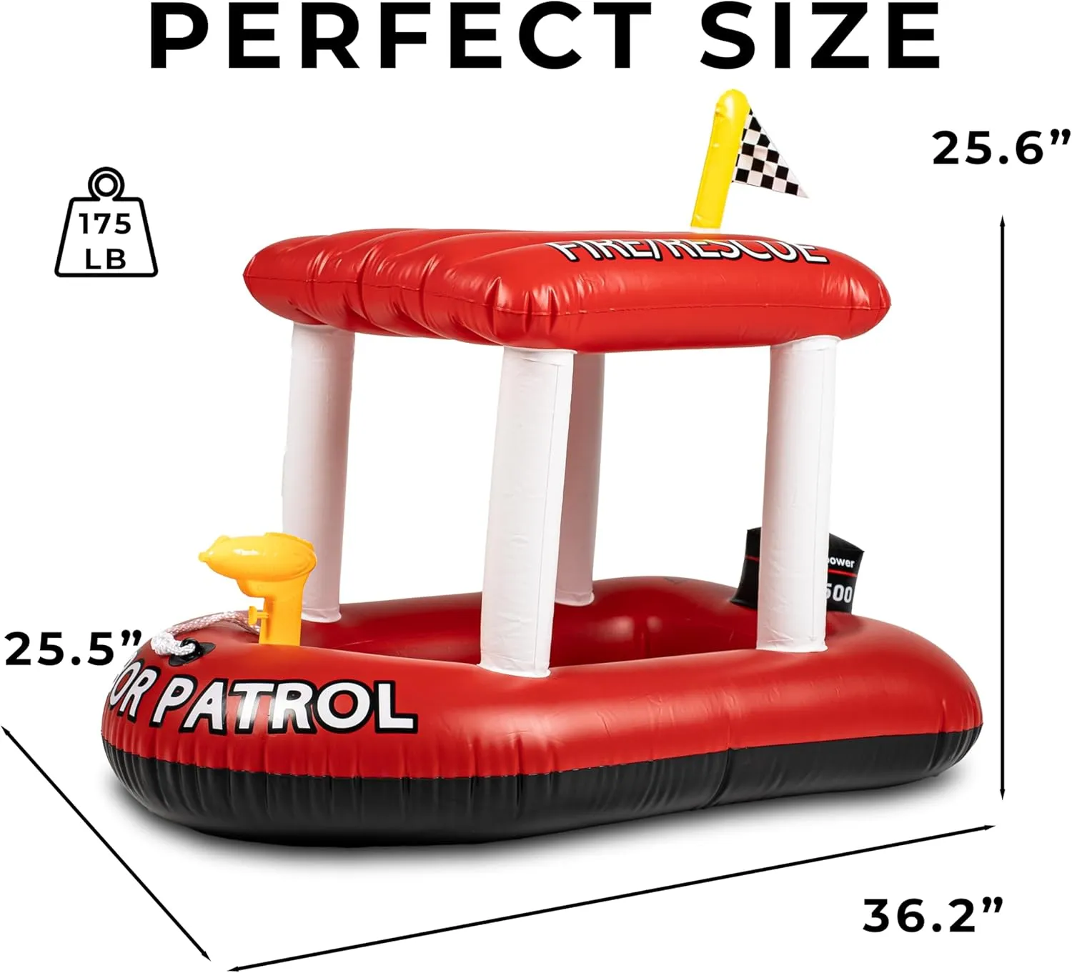 Pool Raft for Boys, Girl Zone Tech mimetic defer Boat Inflatable Pool Floats Kids, Toddler Harbor Master Patrol Inflatable Boat Pool Float Ride On, Fun Water Toy Squirter Pool Toy, Rescue Theme 