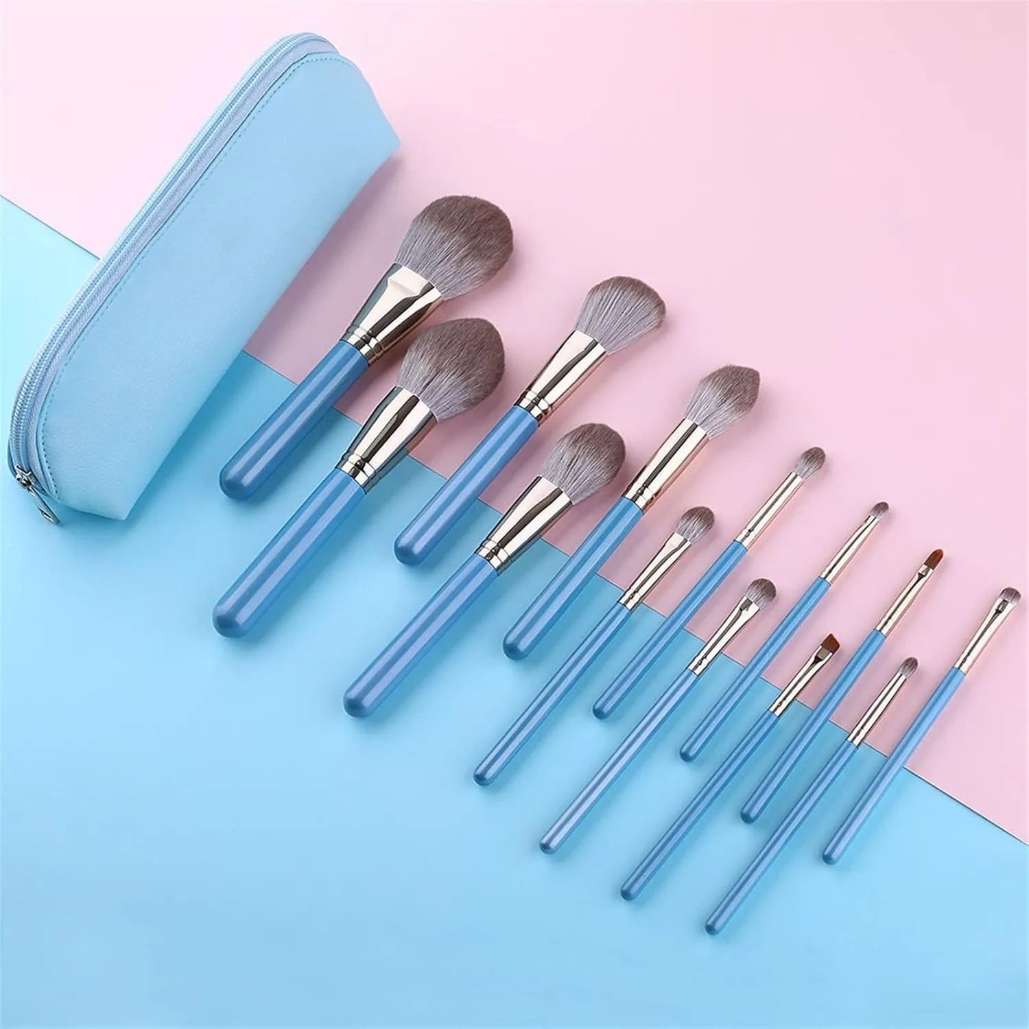 Powder Blush Eyeshadow inclusive gist Eyebrow Brush Soft Hair Cosmetic Makeup Tool Kit(13pcs Only Brush) Makeup Brushes Sets 13 Pcs Makeup Brushes Set with Leather Bag Foundation 