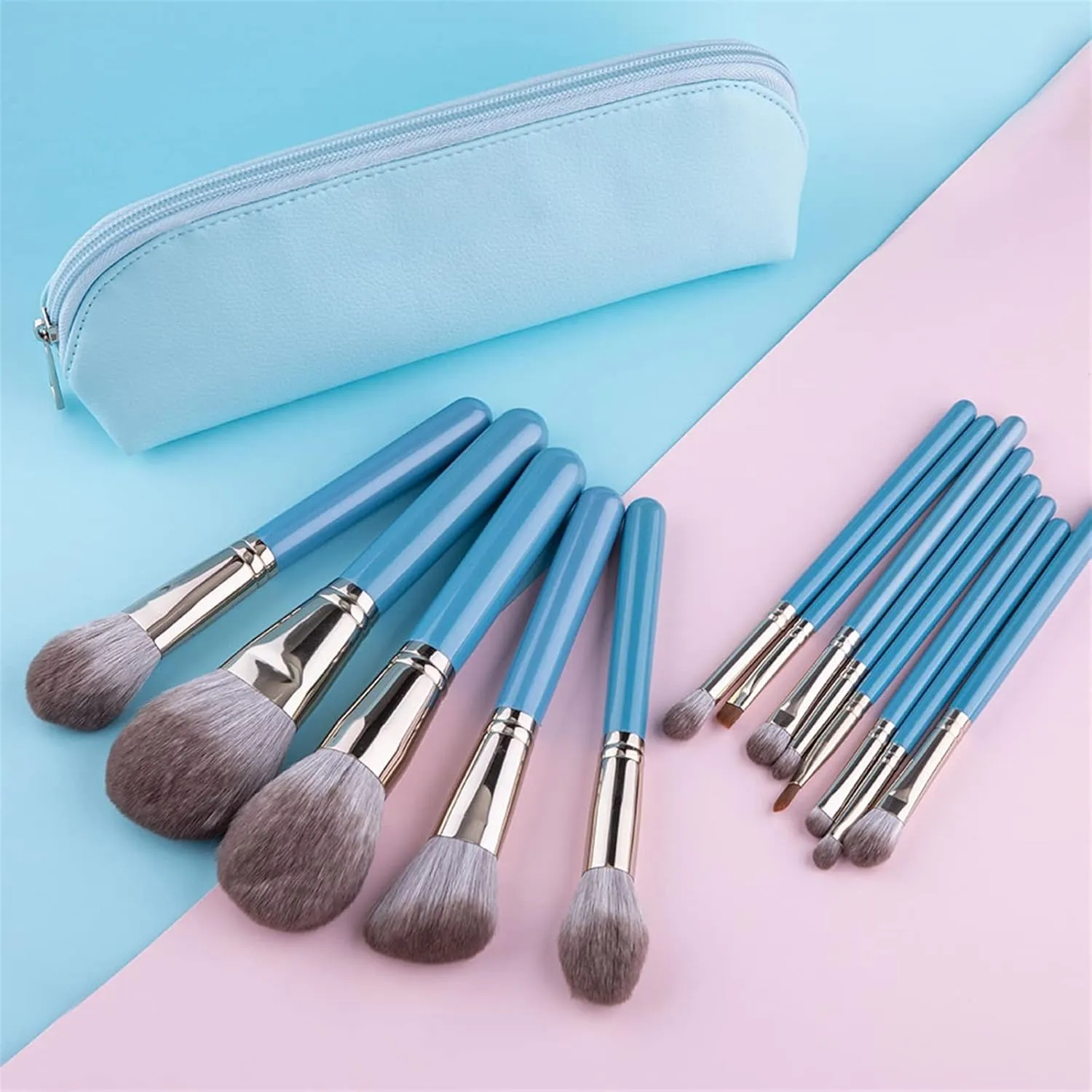 Powder Blush Eyeshadow inclusive gist Eyebrow Brush Soft Hair Cosmetic Makeup Tool Kit(13pcs Only Brush) Makeup Brushes Sets 13 Pcs Makeup Brushes Set with Leather Bag Foundation 
