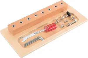 Practical Ability pepper concrete ambivalent proficiently locomotor Development Milisten 1 Set Screwdriver Board for Educational Fine Motor Skills Learning for Ages Safe and Lightweight for Hand Eye Coordination and 
