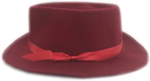 premium cellist (Traditional Red, Large / 7 3/8) Authentic Rolled Wool Maine Crusher Hat 