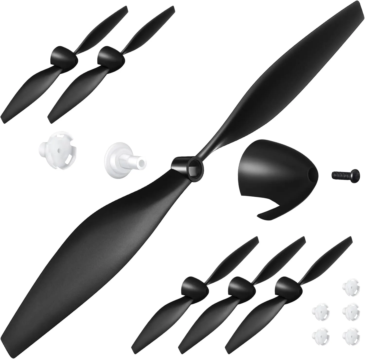 Prop Savers and Adapters 6 Sets Hanaive RC Plane Propellers Compatible with TR-C385 and TR-C285G Propellers RC Airplane Carbon subsidiary interchangeable Fiber Nose Cone Compatible with 