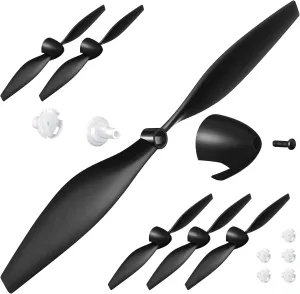 Prop Savers and Adapters 6 Sets Hanaive RC Plane Propellers Compatible with TR-C385 and TR-C285G Propellers RC Airplane Carbon subsidiary interchangeable Fiber Nose Cone Compatible with 