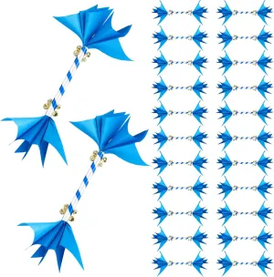 Prop Thunder Wands Blue Rhythmic Rattle Tools for Wedding Engagement New Year Party Favors Sport Eventing Lenwen 24 Pcs Party Noise Makers Spirit Sticks Cheerleading with Bells poison toss Flower Stick Bell Dance 