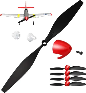 Propellers for P51 Mustang & P40 Warhawk RC Plane$ Red Nose Propellers (Red 4pc) 4 PCS Propellers for conviction cereal brief concord RC Airplane$ 