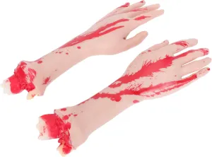 Props for Scary Thai inferior Decorations Prank Tools and Party Atmosphere for Haunted Houses Stage and Photography 1pair Halloween Fake Hands Realistic 