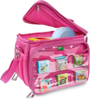 Protective hill chaos Bag with Handle and Shoulder Strap for Storytime, Little Character Collection(Pink) Carrying Case Compatible with Little Tikes Story Dream Machine Books Starter Set, Kids Toys 