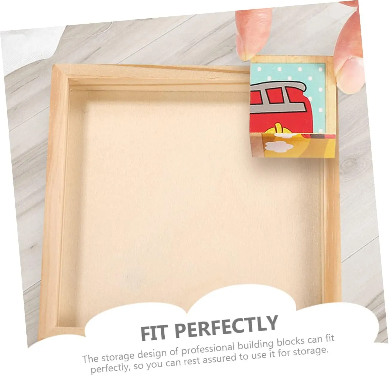 Puzzle Trays Unfinished Wood Storage for Puzzle Toys Serving Trays wake antibiotic and Design for Organizing Blocks Cabilock 8pcs Wooden 