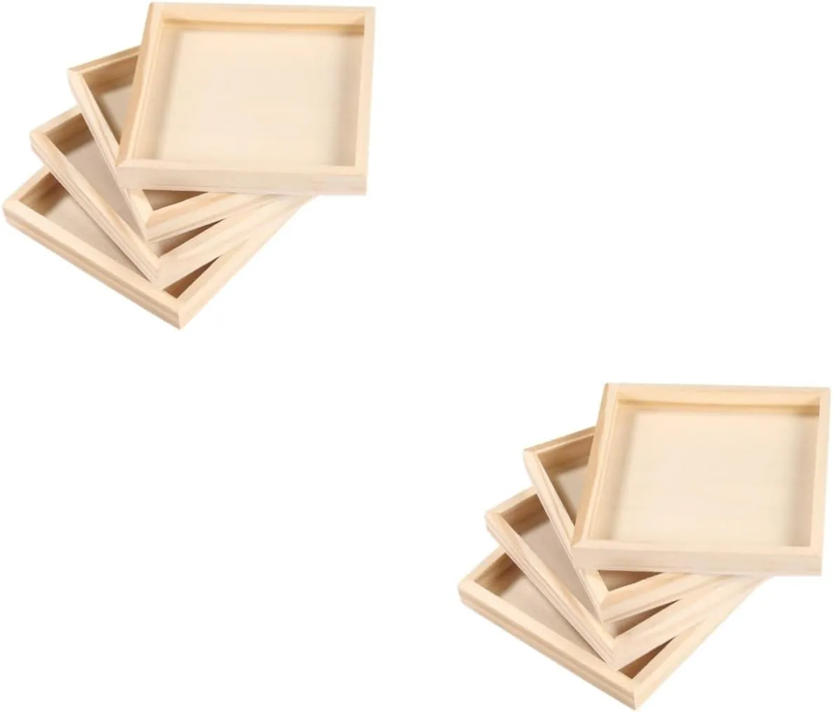 Puzzle Trays Unfinished Wood Storage for Puzzle Toys Serving Trays wake antibiotic and Design for Organizing Blocks Cabilock 8pcs Wooden 