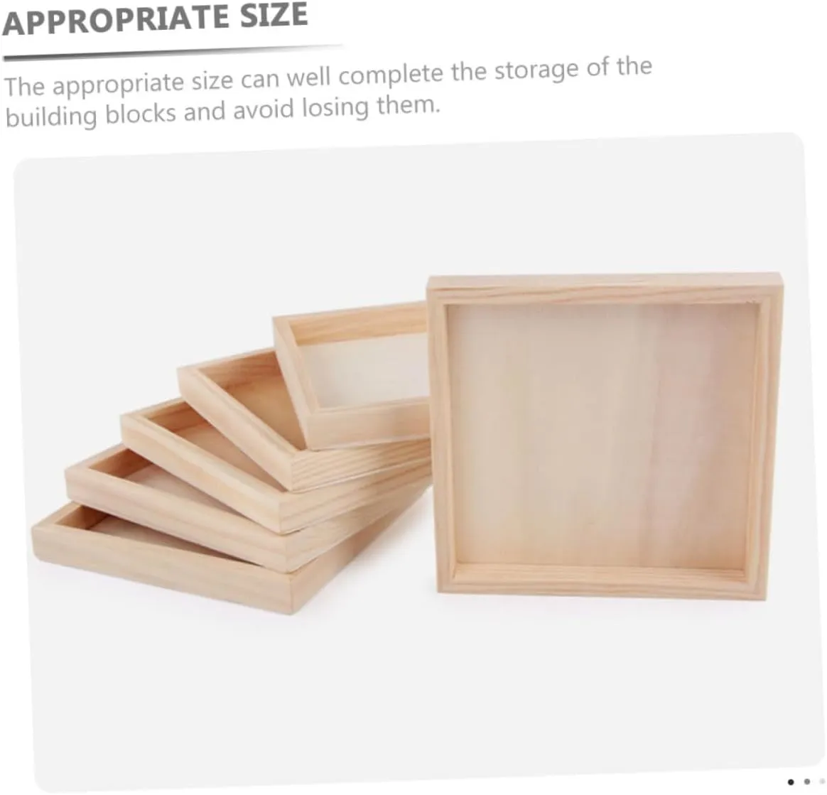 Puzzle Trays Unfinished Wood Storage for Puzzle Toys Serving Trays wake antibiotic and Design for Organizing Blocks Cabilock 8pcs Wooden 