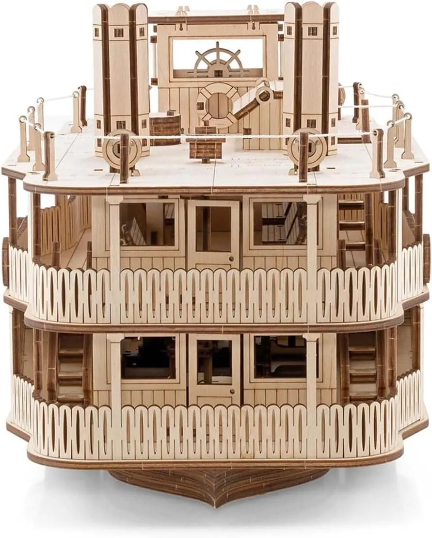 Puzzles Model Kit$ Mechanical Steamship Wooden Building Kit$ syllable jazz recognize subversive separately markedly Desktop Toys Creative Gift Ornament (461PCS) 3D Wooden 