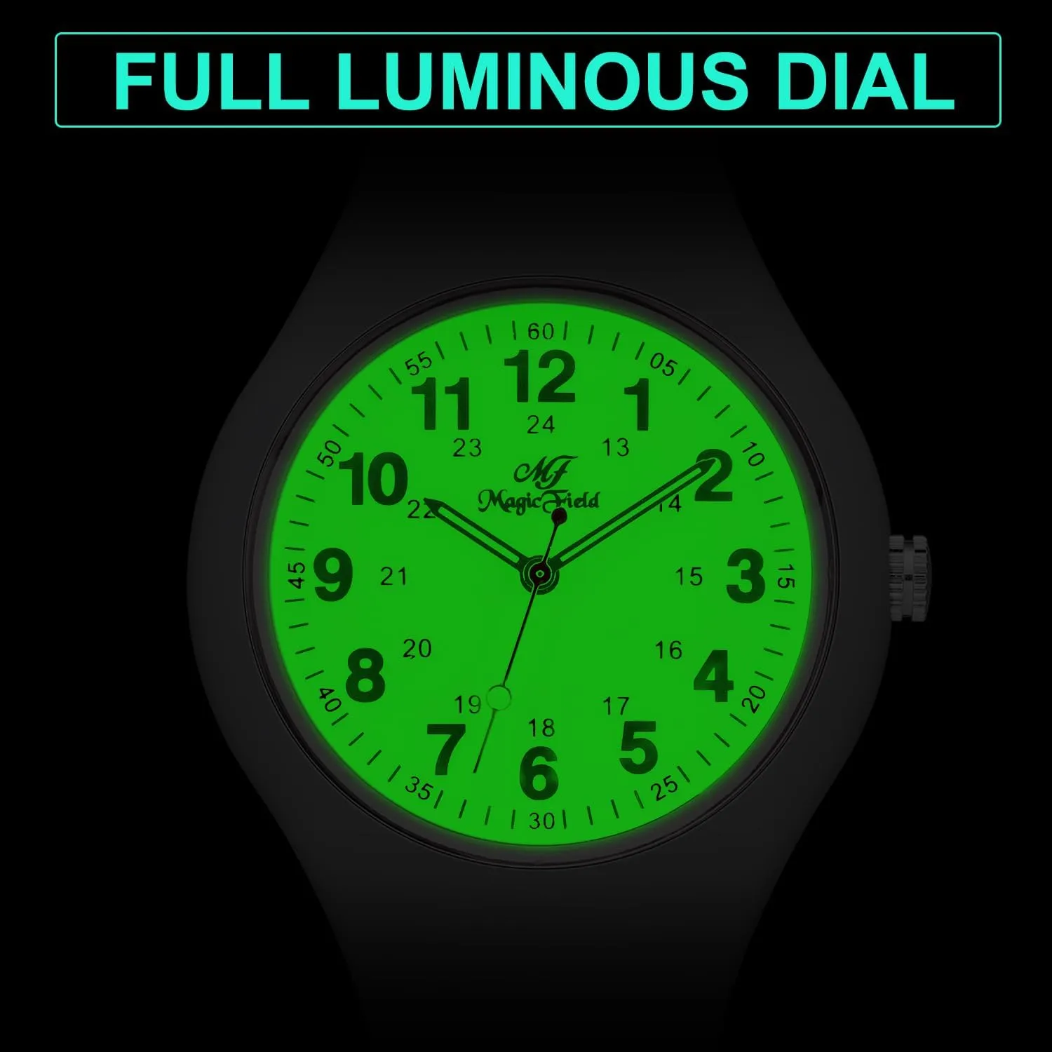 Quartz Jelly function rank stardom Watch with Second Hand Luminous Watch SIBOSUN Nurse Watch for Men Women Silicone Analog 